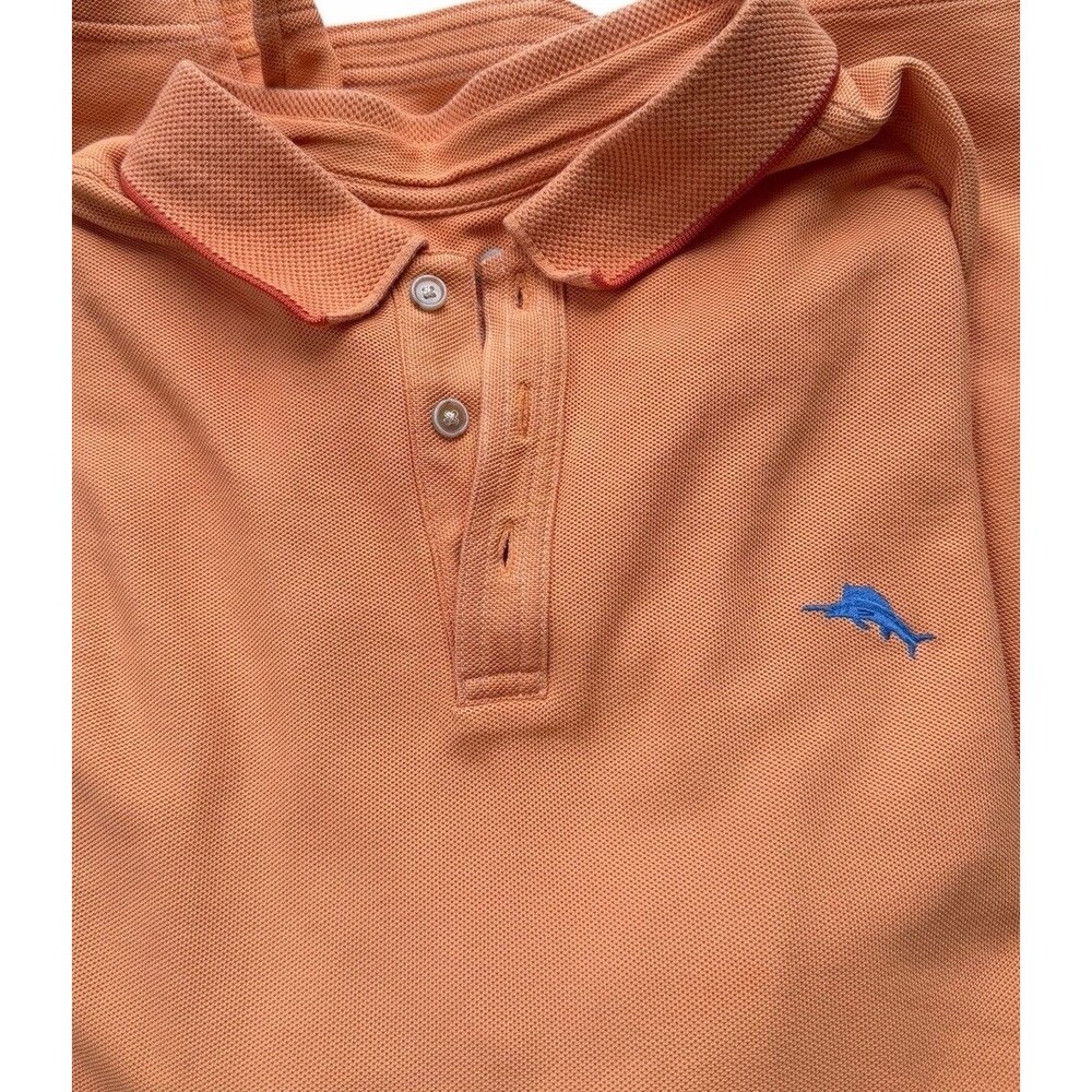 Tommy Bahama Island Zone Pima Cotton Mens Short Sleeve Golf Polo Shirt Orange
